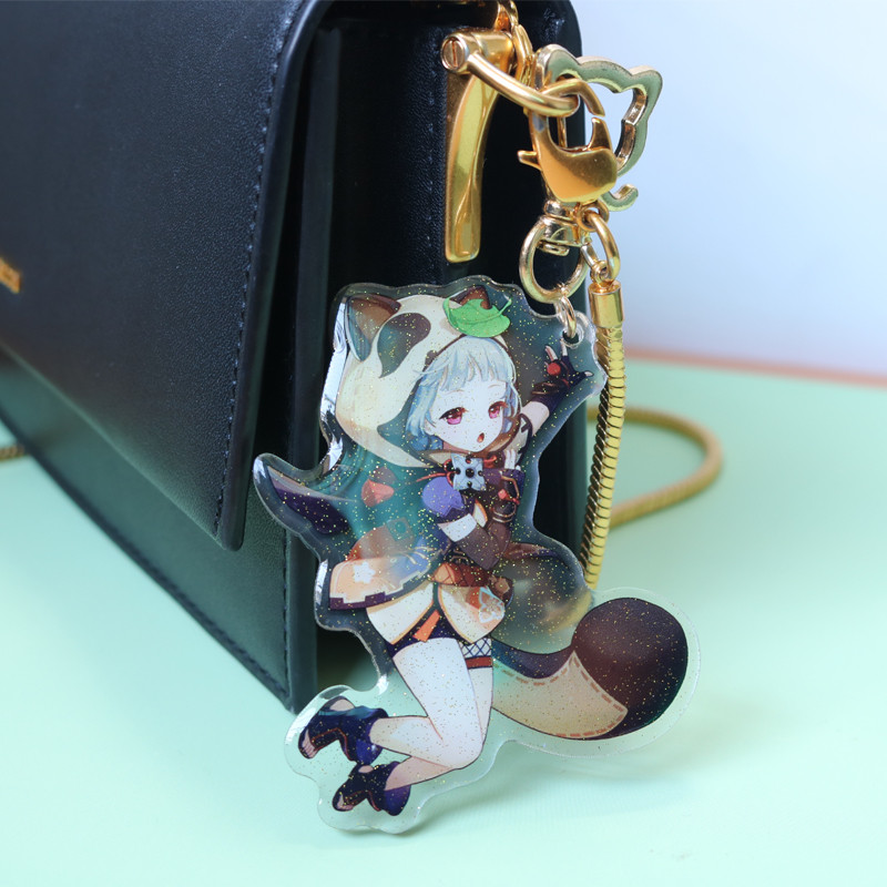 Custom Keychains Cartoon Llavero Key Chain Photo Customized Anime Charms Hologram Clear Acrylic
