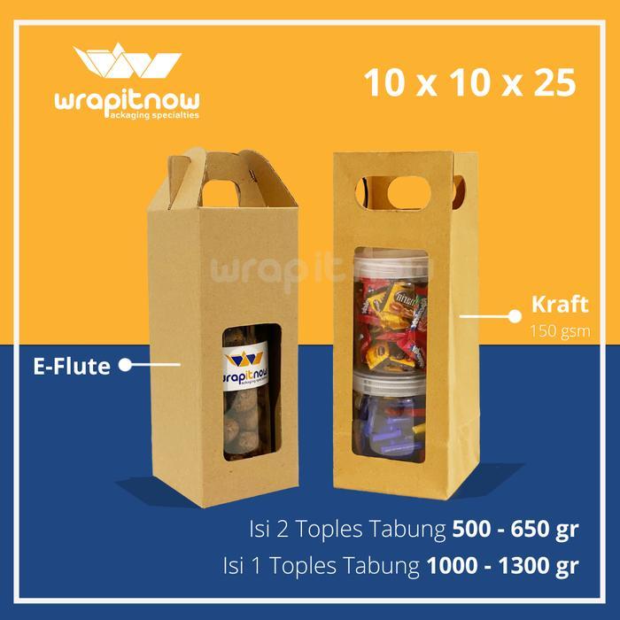 Pasti_Ada_Sayang (20 Pcs) Paper Bag 10X10X25 Tas Kertas Mika Box Souvenir Tumbler Gable Box Premium