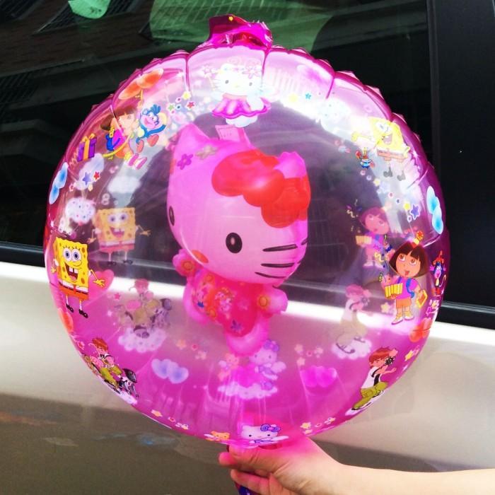 Grosir 50 Biji Balon Foil Gas Hello Kitty Dobel Isi Termurah Pasti Promo