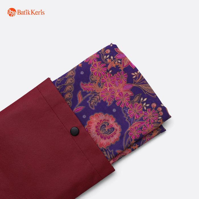 Scarf Batik Motif Parang Wangi, Syal Polyester Ringan untuk Wanita - Ungu