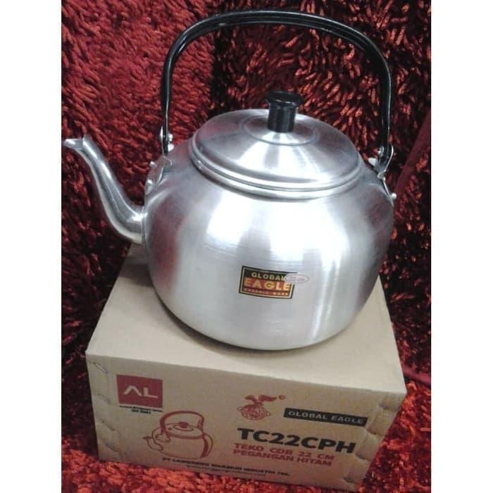 Teko Masak Aluminium Cor 22 cm Gagang Hitam Tahan Panas