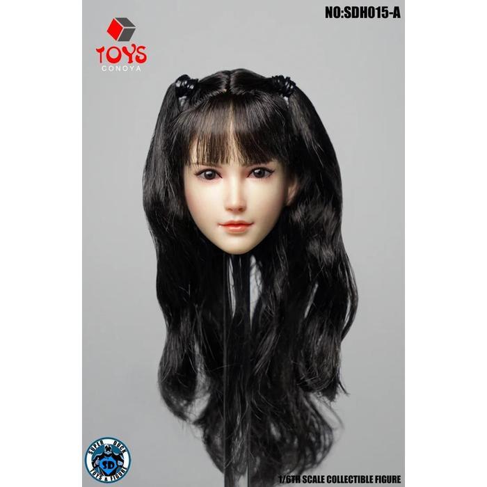 HOT SALE SUPER DUCK SDH015 1/6 FEMALE HEAD SCULPT CARVING MODEL FIT 12'' TBLEAGUE SOLDIER PALE
