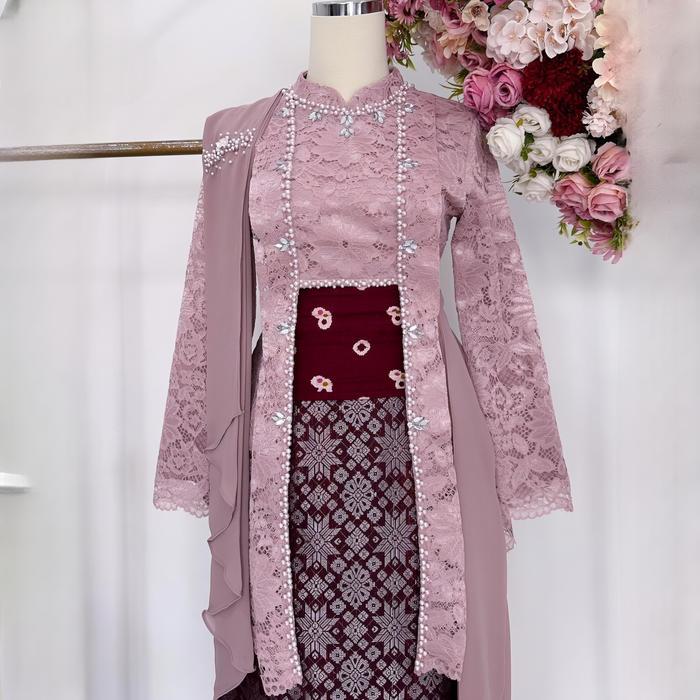 Setelan Kebaya Wisuda Wanita Set Baju Kebaya Laksmi Kutubaru Kebaya Bridesmaid Kebaya Untuk Acara