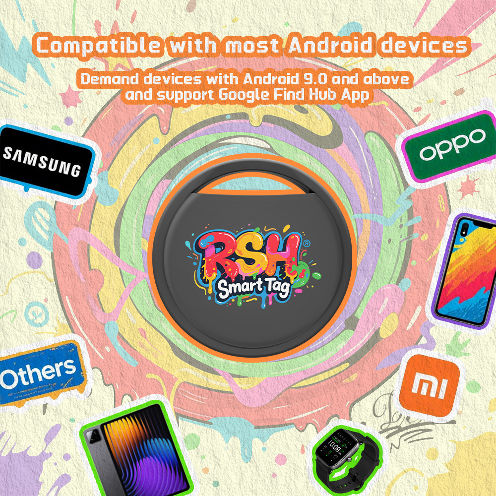 RSH GPS Tracker New Fashion Funny Painting Android Locator for Samsung Nextbit Moto Smart Tag Gift