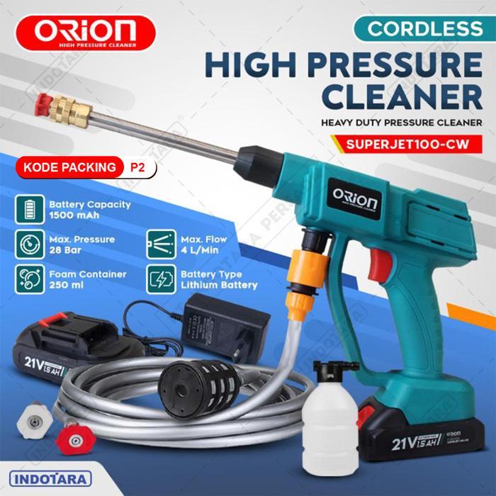 Alat steam cuci motor & mobil Jet Cleaner Baterai Orion Superjet100CW