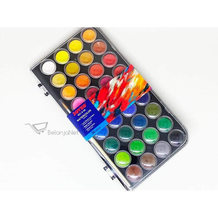 Terlaris Cat Air Watercolor Cake Joyko 36 Warna WC-3-36 SALE