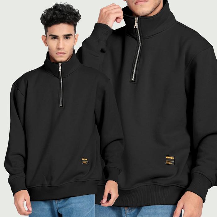 Guten Inc - Sweater Rugby Black Jacket Terlaris