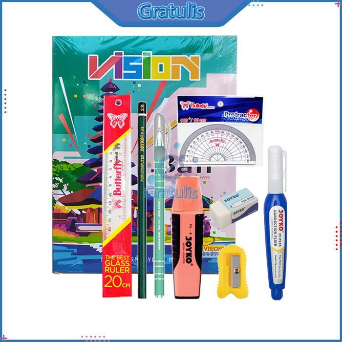 TERMURAH 1 SET PERLENGKAPAN ALAT TULIS SEKOLAH [TK/SD/SMP/SMA] / PAKET ALAT TULIS / PERLENGKAPAN