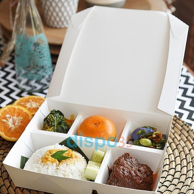Paper Lunch Box Sekat 5 sz Small/ Paper Box Sekat 5 sz Small/ Box Nasi