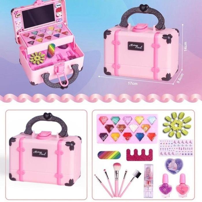 KIDS FRIEND COD33PCS Mainan Kosmetik Kecantikan Anak / Girls Makeup Toys / Kuromi Make Up Asli Anak