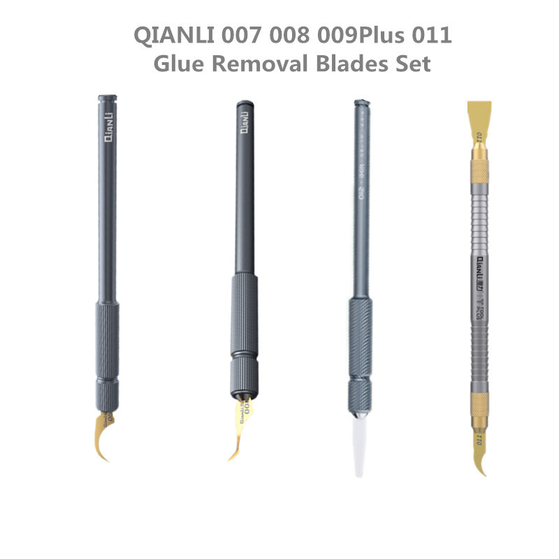 QIANLI 007 008 009 011 Glue Removal Blades with Handle for Mobile Phone Repair CPU Chip IC