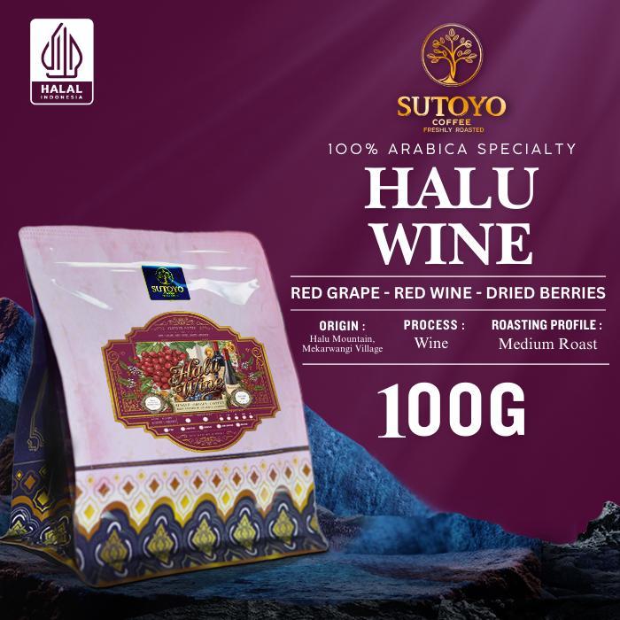 Kopi Arabika Halu Red Wine 100 Gram Biji Fermentasi Anggur