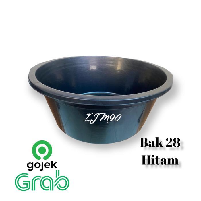 Baskom Plastik Besar Diameter 58cm Ember Plastik BAK 28 Hitam