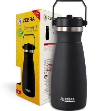 Minum Zebra Stainless Botol Minum Termos Stainless Steel 1.2 Liter dengan Sedotan Stainless / Termos