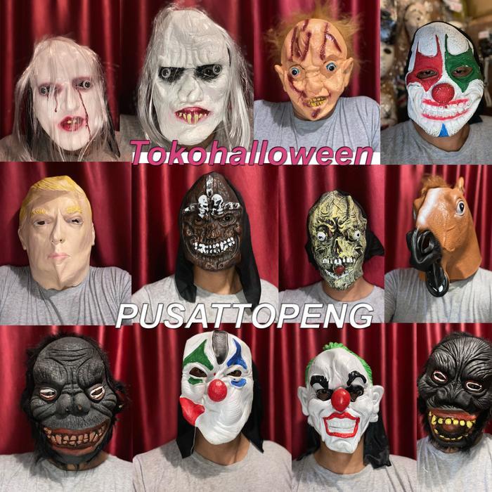 TOPENG KARET LATEX HALLOWEEN KUNTILANAK