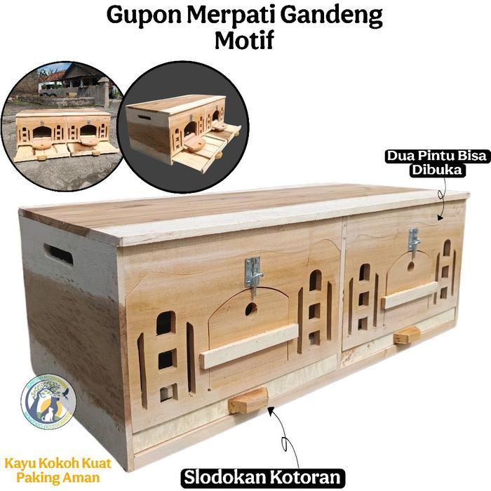 TERMURAH Pagupon Kandang Merpati 2 Pintu Model Gandeng Muat 2 Pasang Merpati ada sekat di tengah