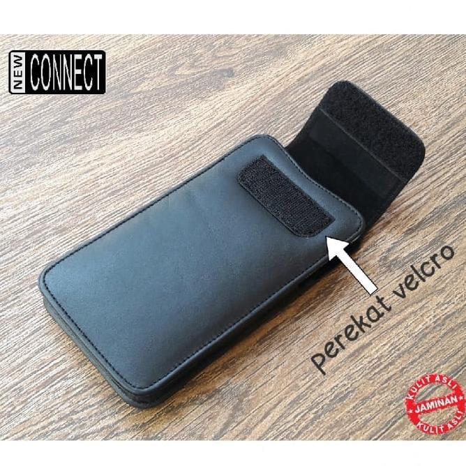 Sarung Hp Connect Kulit Asli Perekat Vertikal Horizontal Terbaru 
