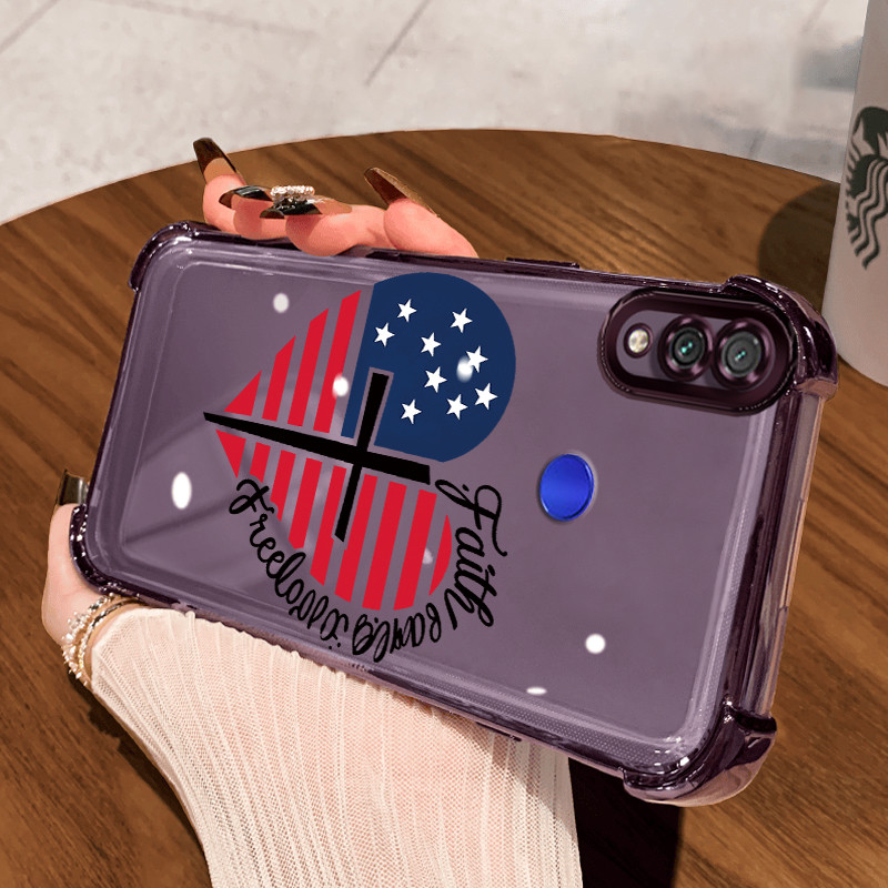 Casing Hp untuk Xiaomi Redmi Note 7 Note 7s Note 7 Pro Case Casing Jantung Salib pola Cesing HP Kesi