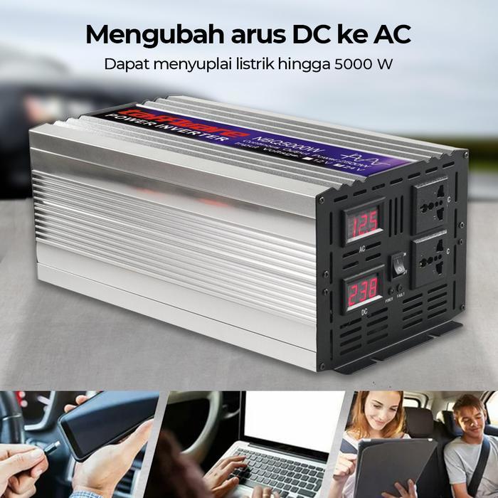 Power Inverter 24V 6000 Watt 5000 Watt Power Inverter Mobil Pure Sine Wave DC 24V to AC 220V