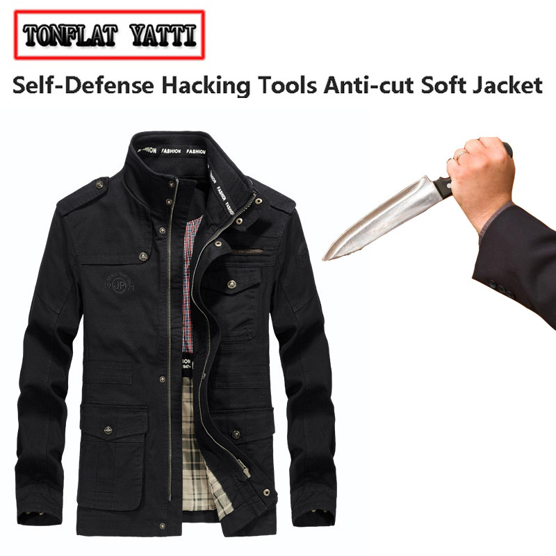 New Anti-Hacking Men's Business Jacket 3 Color Plus Size Fashion Self-Defense Hidden FBI POLICE