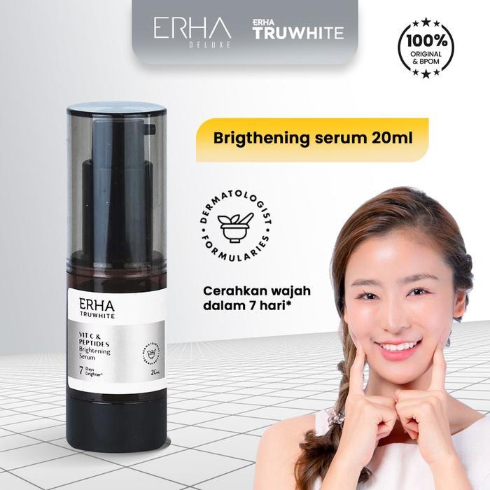 Terlaris Erha Serum Wajah Pencerah Erha Truwhite C Serum - Vitamin C + Peptides / Bpom Mencerahkan