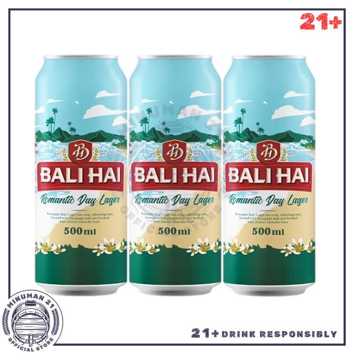 Premium Beer Bali Hai Balihai Romantic Day Lager Can 500Ml - 3 Cans Original
