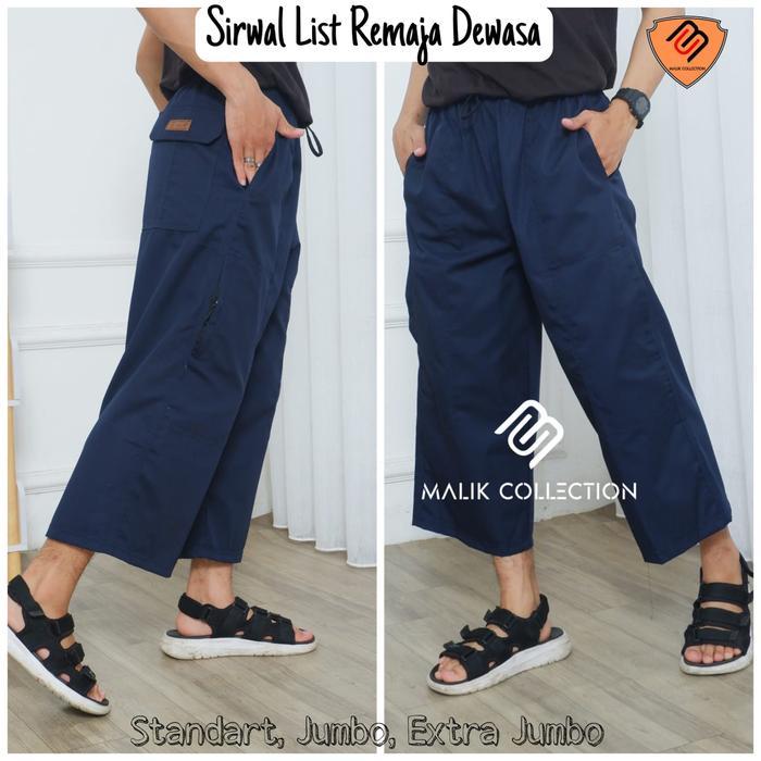 Sirwal list Celana Sirwal Pria Model List Cingkrang Komprang Nyaman untuk Sholat dan Kajian Tersedia