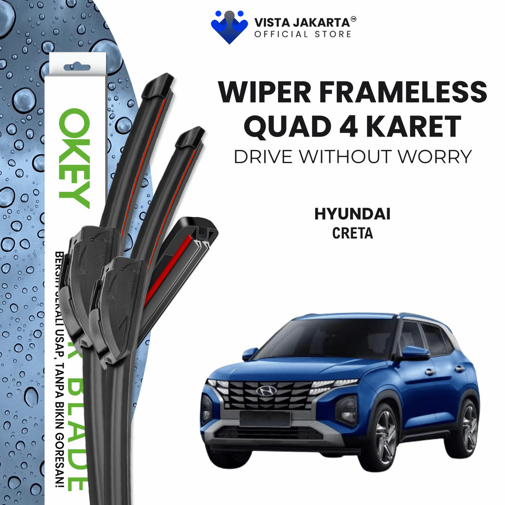 Wiper Hyundai Creta Quad Kaca Depan Mobil