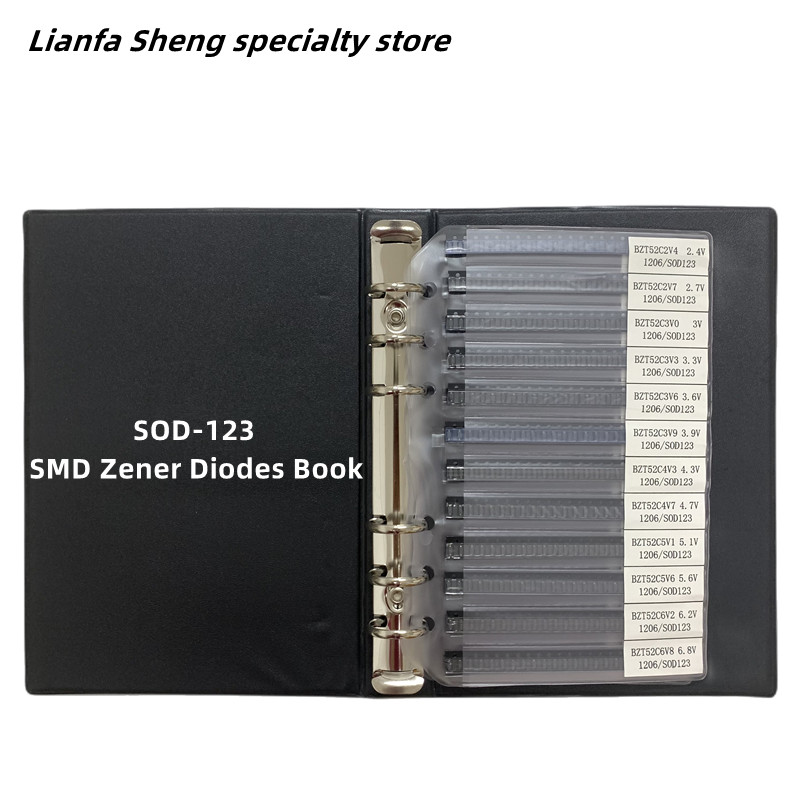 SMD Zener Diode Book SOD-323 0805 SOD-123 1206 2.4v-30v 30 31Values Package Assorted Kit 0.5W 1/2W