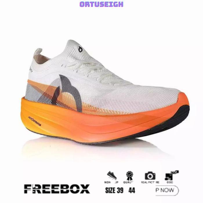 JUAL BISA COD Sepatu Lari Running Pria Wanita Hypersonic 2.0 White Ortrange 2.0-Hypersonic