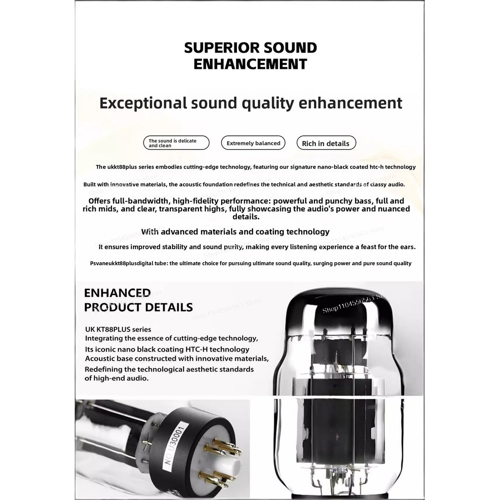 THE UK KT88 PLUS TUBE IS A DIRECT REPLACEMENT FOR THE KT88 WEKT88 KT88-Z KT88C