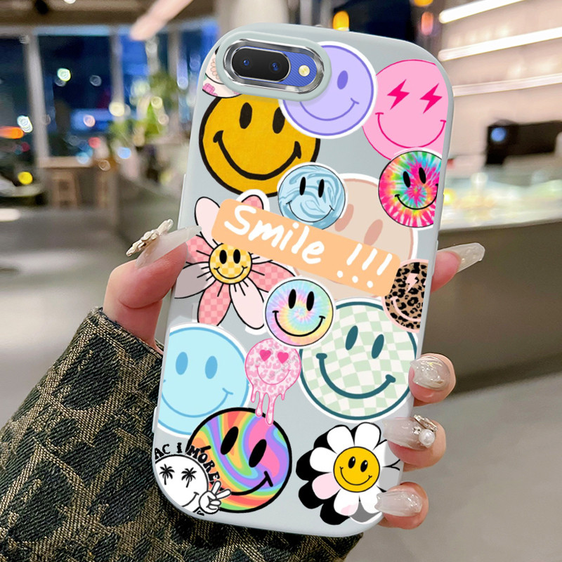 Casing Hp Untuk OPPO A5 A3s A12E Realme C1 Case Casing Emoji tas pola Kerang gemuk ponsel HP Kasing 