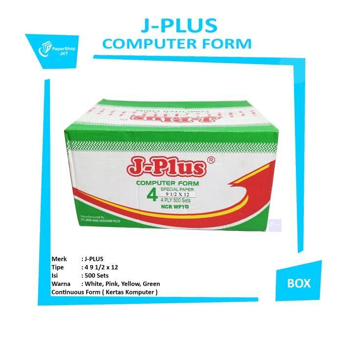J-PLUS - Continous Form 4 Ply 9 1/2 x 12 NCR Kertas Komputer - Box