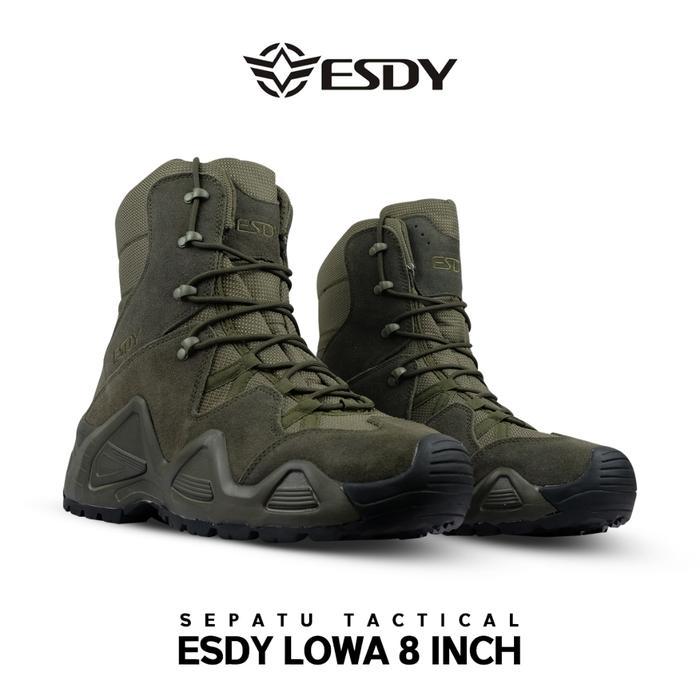 Sepatu Tactical Esdy PDL 8 Inch Sepatu Militer Polpp Bahan Kulit