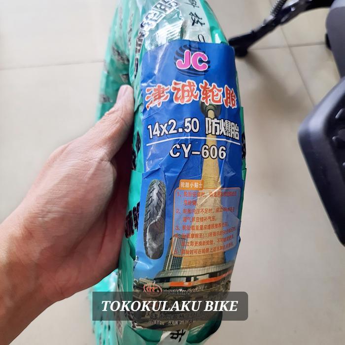 BAN SEPEDA LISTRIK TUBELESS 14 x 2.50 TEBAL TUBLES