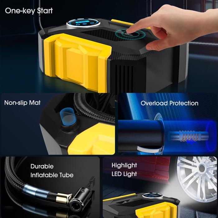 Pompa Ban Mobil Portable Elektrik Digital