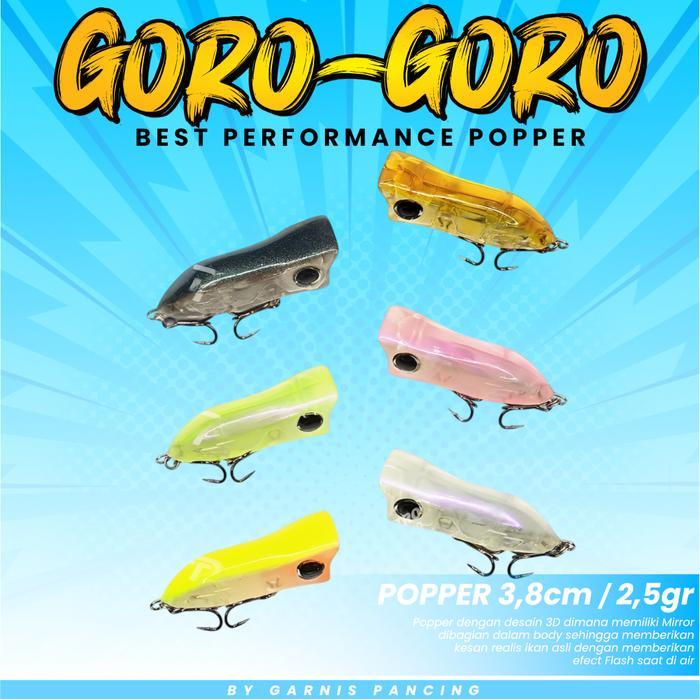 BISA COD Umpan Lure GP Poper Goro Goro 38F Casting