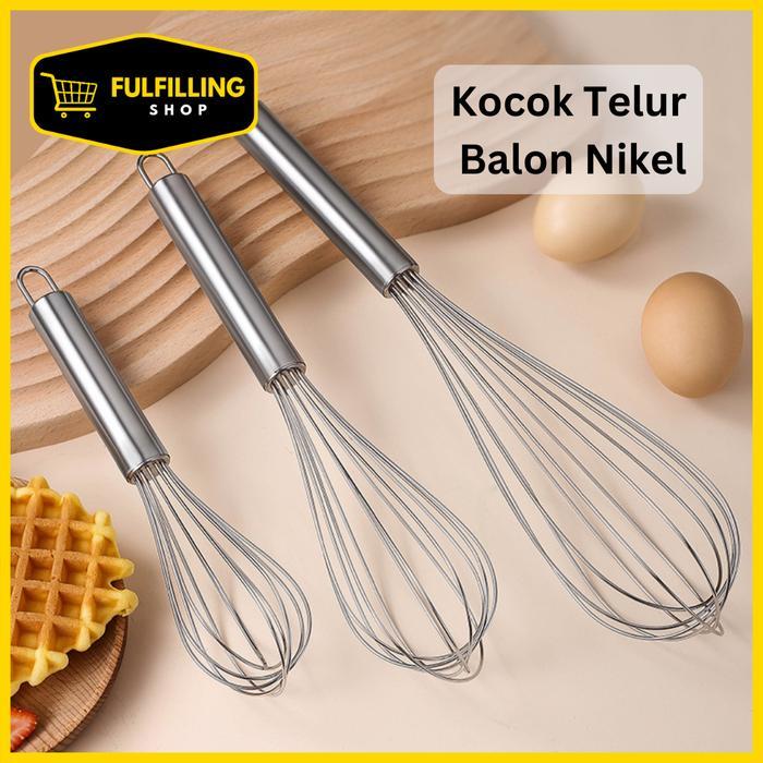 Whisk Stainless / Whisk Egg Beater / Kocok Telur Balon Stainless
