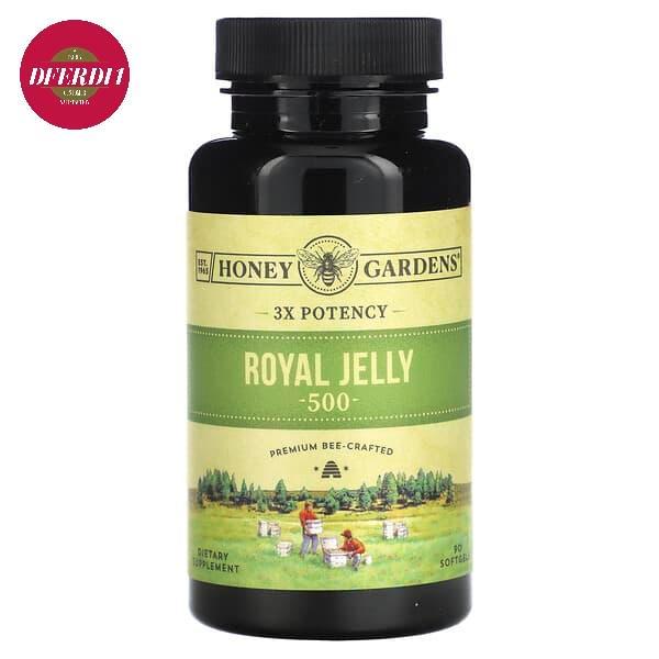 Honey Gardens Royal Jelly 3X Potency 500 mg 90 Softgels