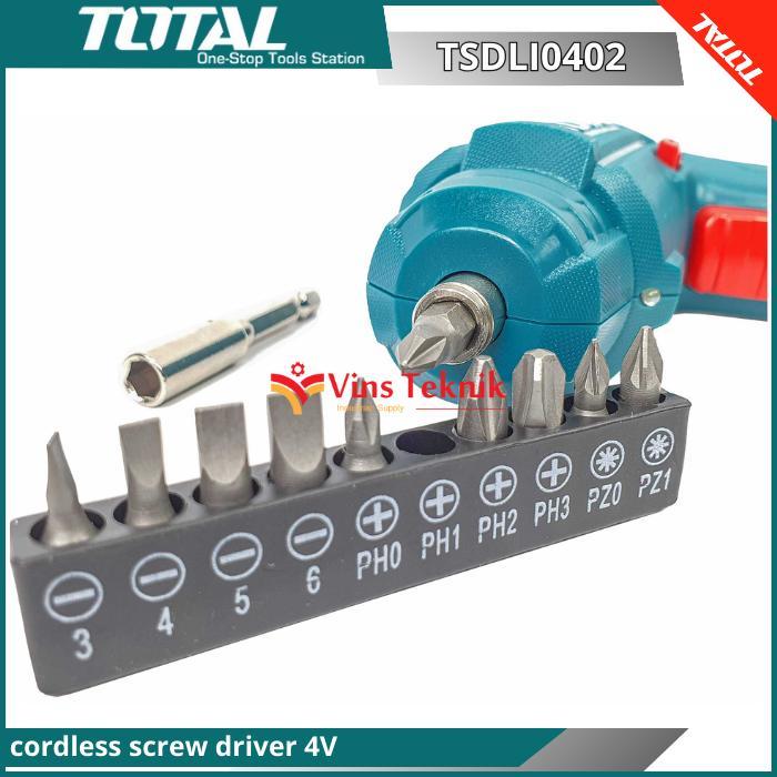 Makita Indotools - Mesin Bor Obeng Mini Cordless Screwdriver 4V Total Tsdli0402
