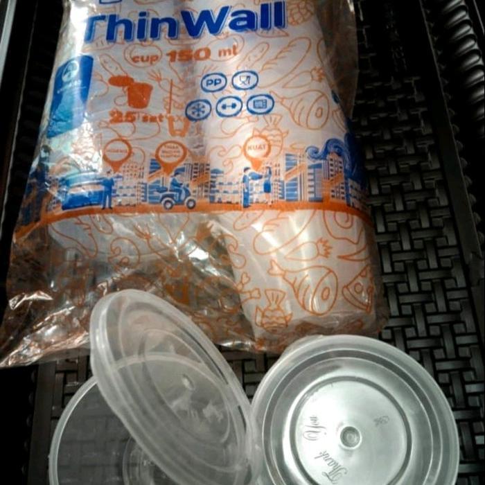 25 pcs Cup Thin wall ukuran 150 ml, Cup Puding, cup agar-agar, cup jelly Ramah Lingkungan