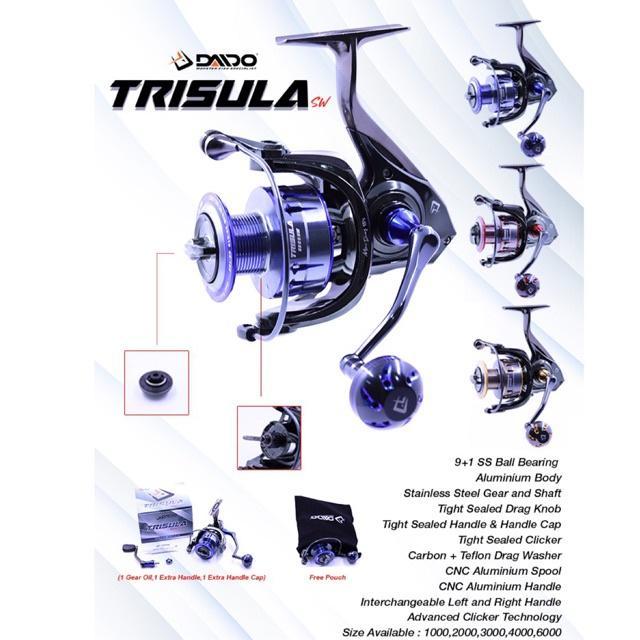 REEL DAIDO TRISULA SW UKURAN 1000 2000 3000 4000 6000 SALTWATER