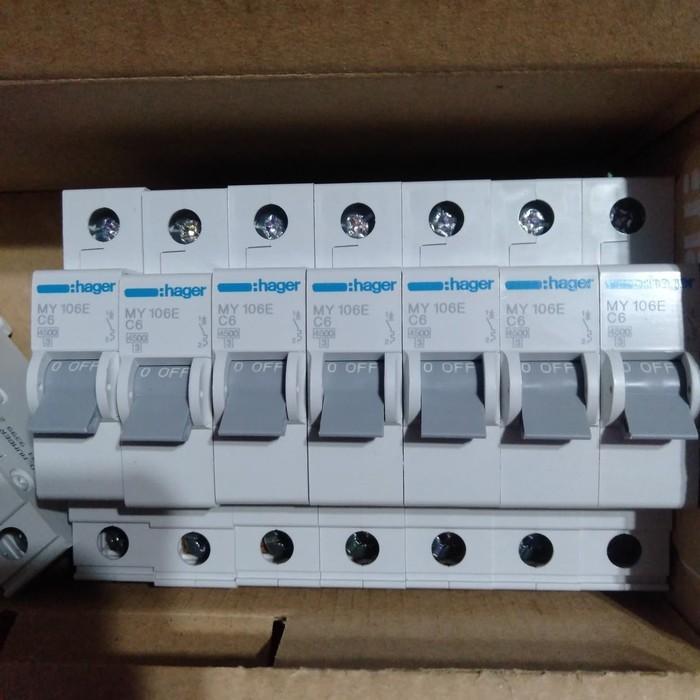 Mcb Hager 1P 50A 63A My 4.5Ka / Mcb Hager 1 Phase Type My 4,5Ka