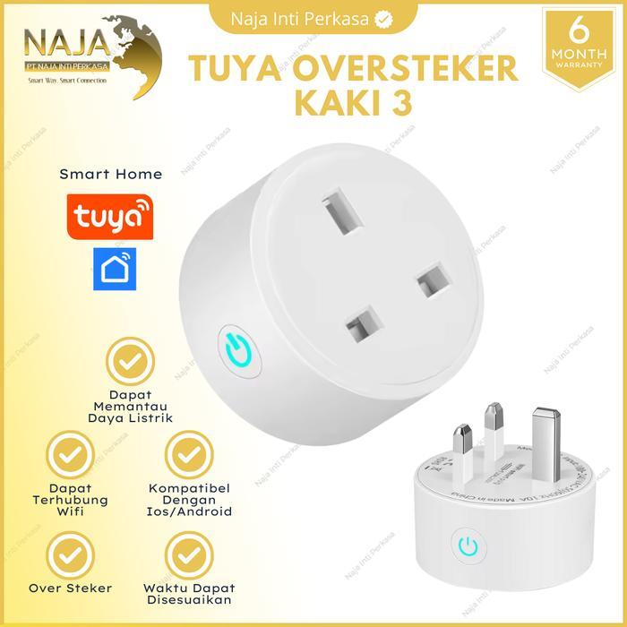 Smart Home Plug TUYA Wifi Steker Stop Kontak Colokan Kaki 3 16A