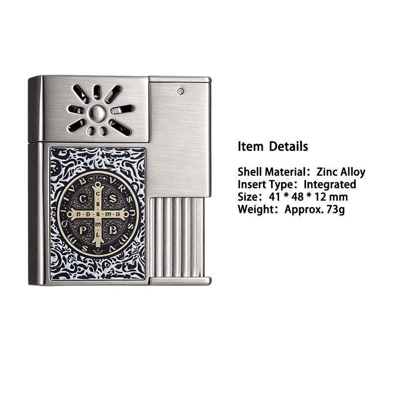 Zorro Retro Constantine Kerosenes Lighter Small Metal Square Gasolines Lighter Refillable Durable