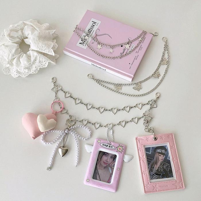 Hollow Double Layer Buckle Metal Strap Rantai Bag Chain Silver Charm Gantungan Tas Jeans Celana Hip