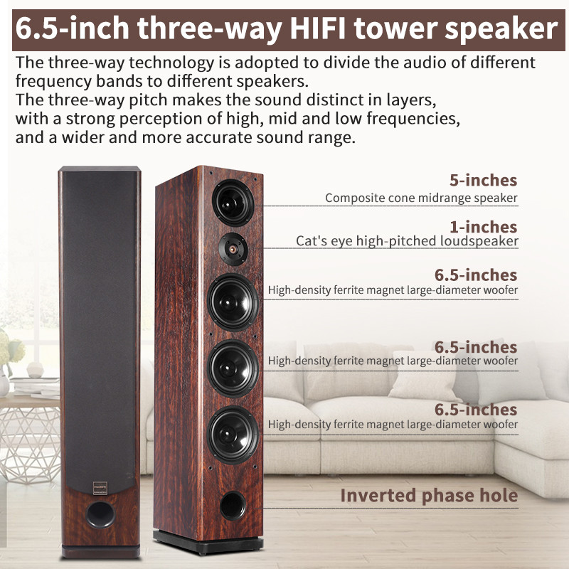7.1 Floor-standing Home Theater System Surround Sound Tower Wooden Home Theatre System