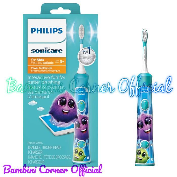 Philips Sonicare for Kids HX6321/02 Sikat Gigi Elektrik Anak Bluetooth - Aqua Pink, Turquoise