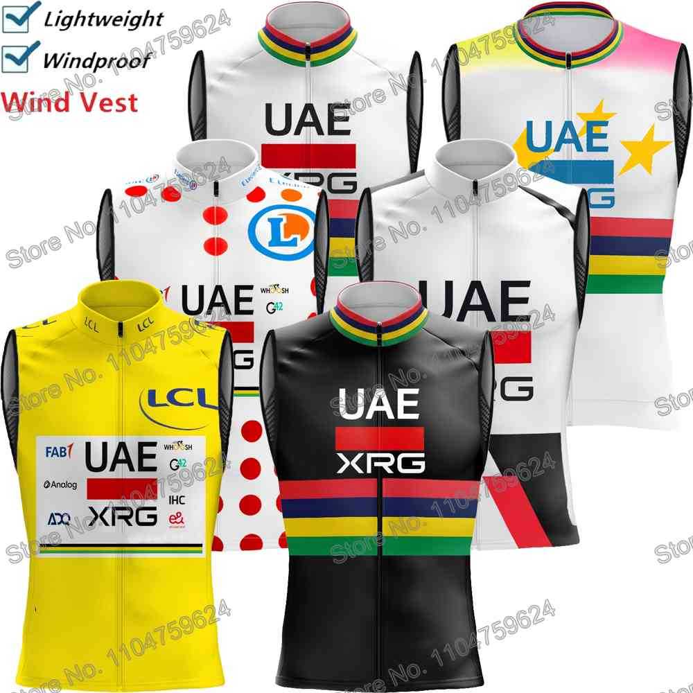UAE Team World Champion 2026 Cycling Vest Windbreaker Men Wind Vest Summer Road Bike Jersey