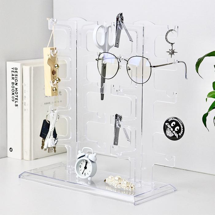 Rak Kacamata Akrilik Display Pajangan Kacamata 4Susun /Plastik Display Kacamata /Tempat Rak Display